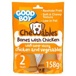 Good Boy Chewables Bones with Chicken 2 pk Medium - PetWorld