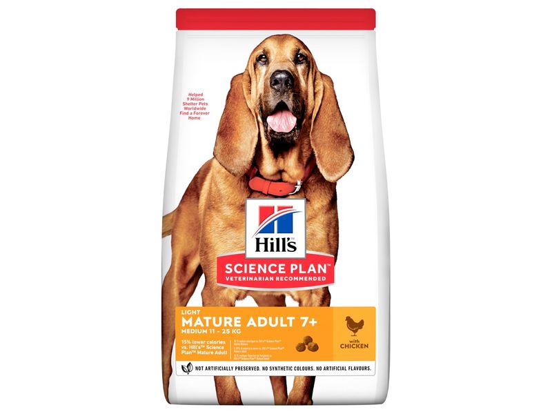 Hills Mature Light Medium Breed Chicken 14kg