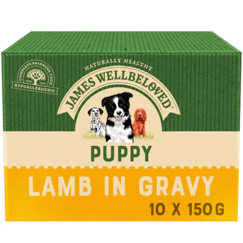 James Wellbeloved Lamb Rice Puppy Junior Dog Pouches 10x150g
