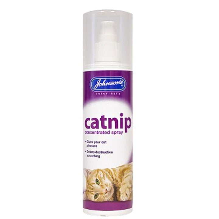 Johnson's Catnip Concentrated Spray 150ml pump spray, front of bottle