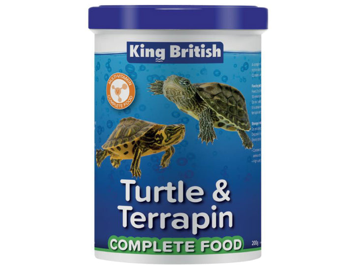King British Turtle and Terrapin Complete Food 200g tub, front of pack