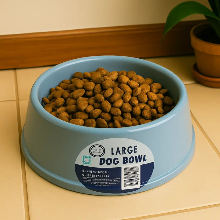 blue bowl with food
