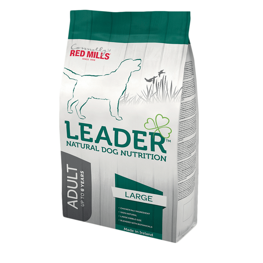 Red Mills Leader Adult Large Breed Chicken and Rice dog food bag, front of pack