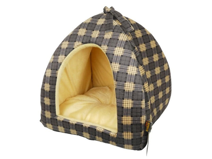 Mallory Black Tartan Igloo - PetWorld