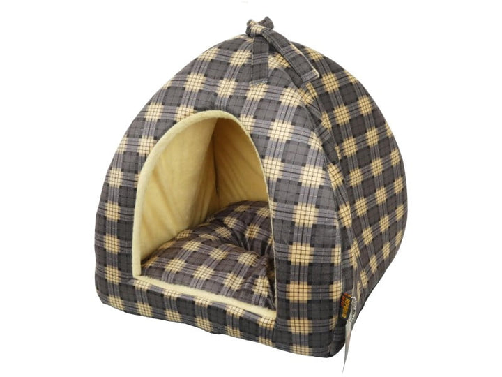 Mallory Black Tartan Igloo - PetWorld