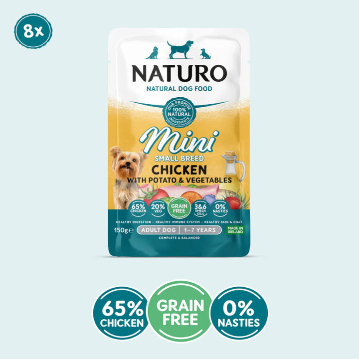 Naturo Adult Dog Mini Pouch GRAIN FREE Chicken