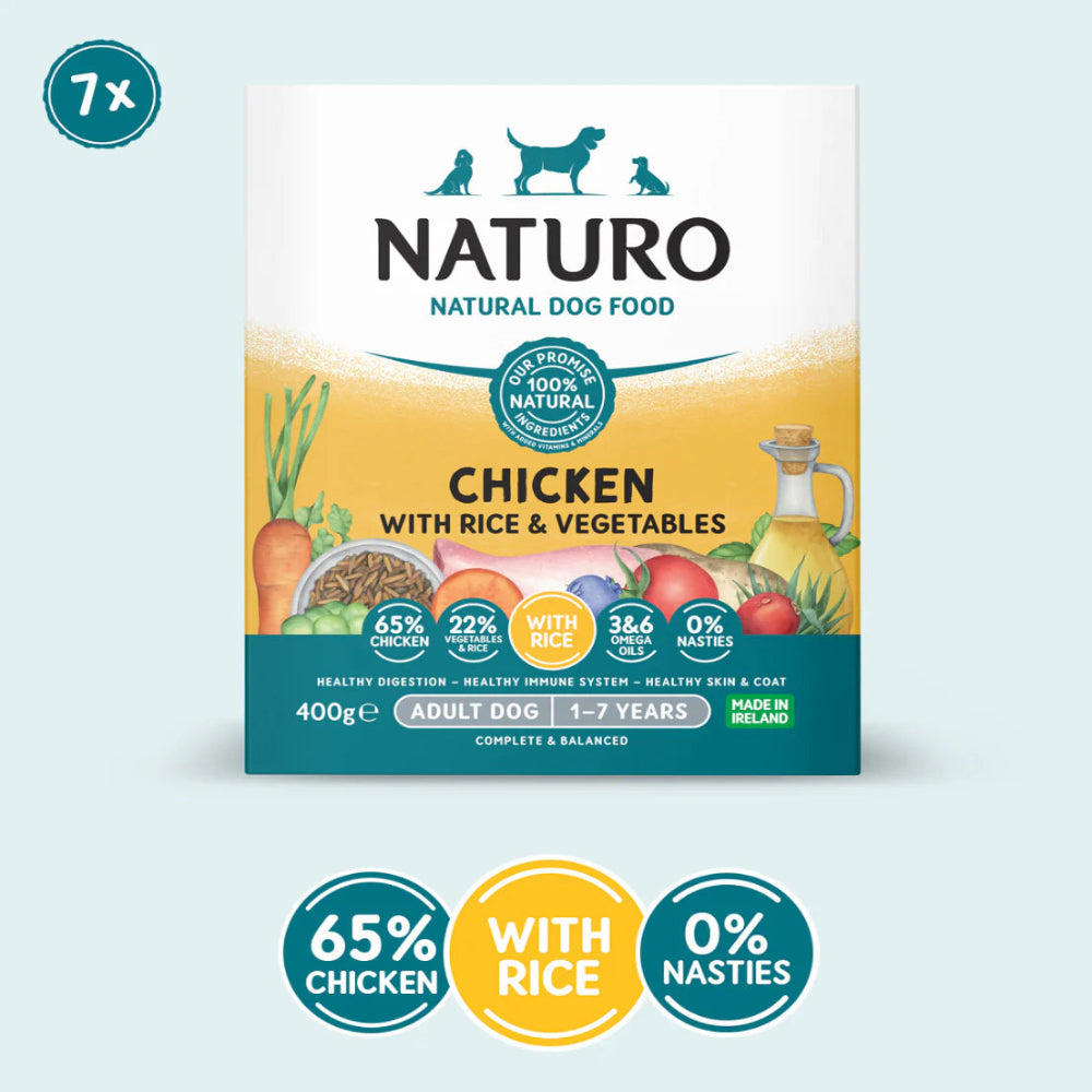 Naturo Chicken & Rice With Veg Adult Dog Food

