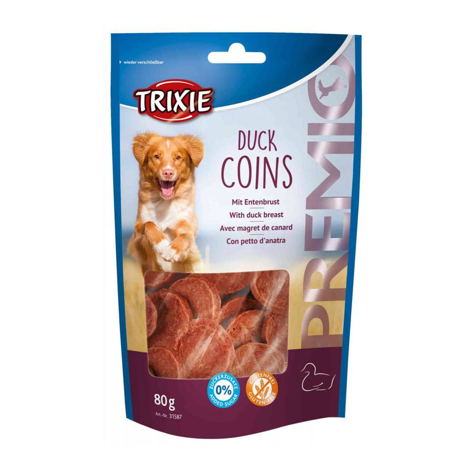 trixie duck coins dog treat