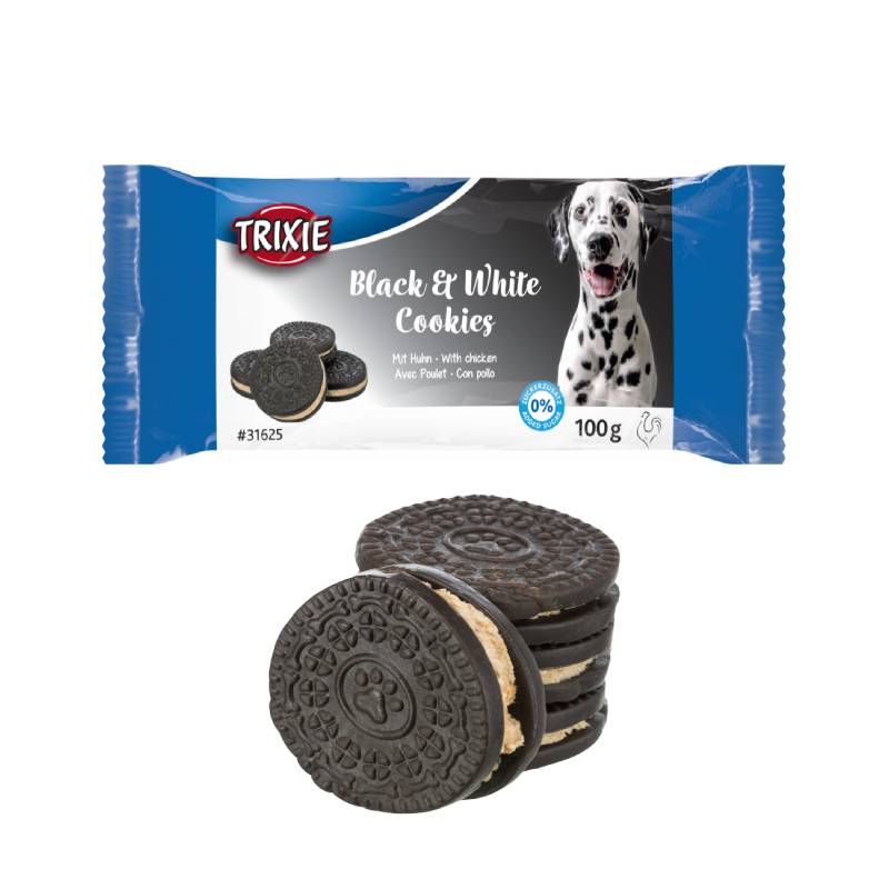 trixie black and white cookies for dogs