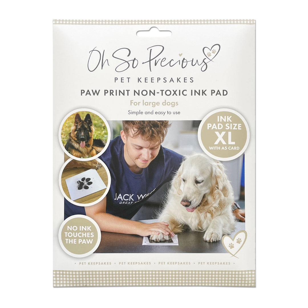 Oh So Precious XL Paw Print Non Toxic Ink Pad for large dogs, front of pack