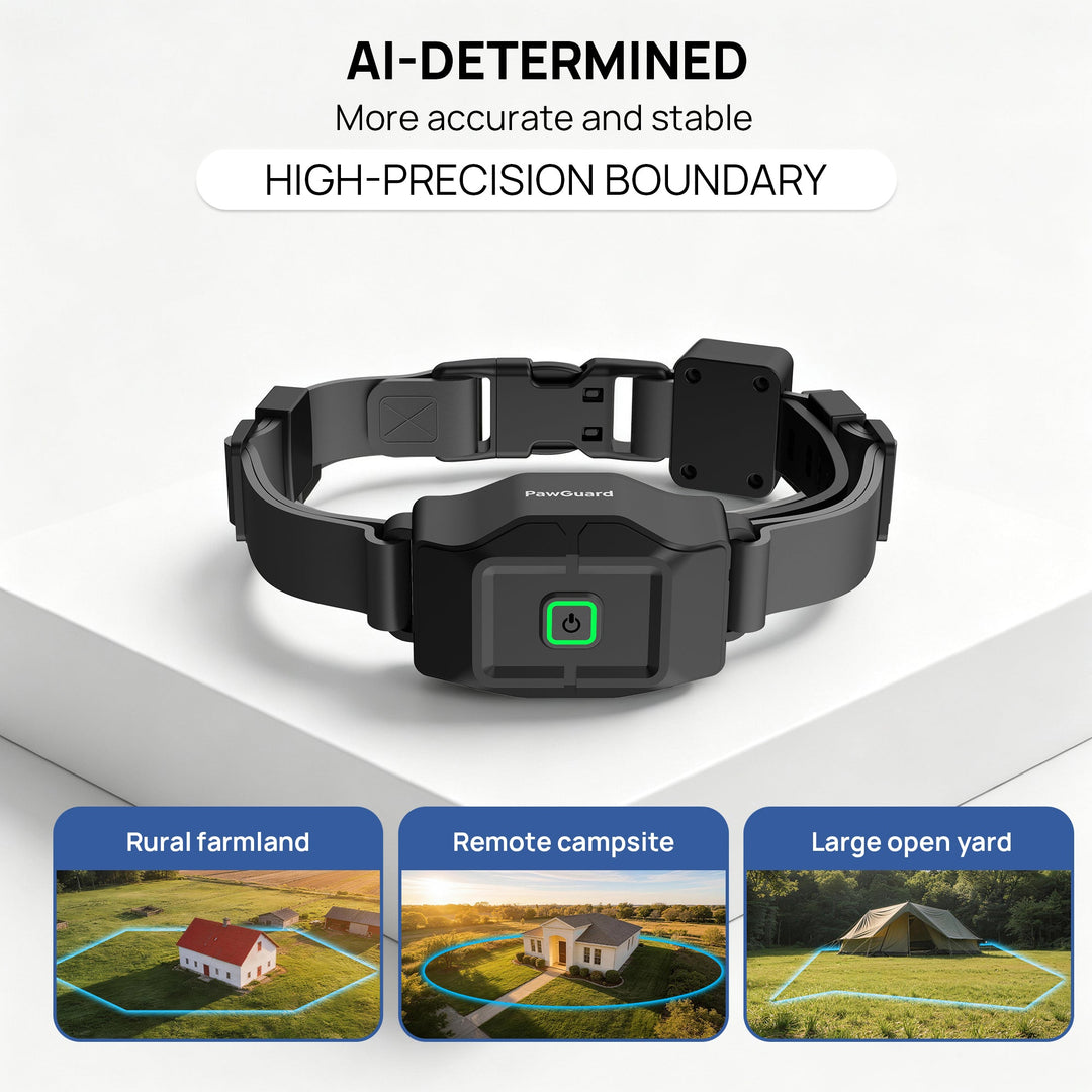 PawGuard PG860 GPS dog fence with app, black collar strap