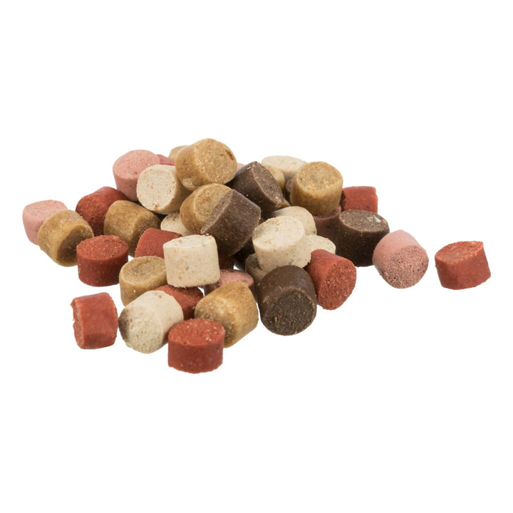 Trixie Trainer Snack Dots with Salmon, close up of the small soft dog treats