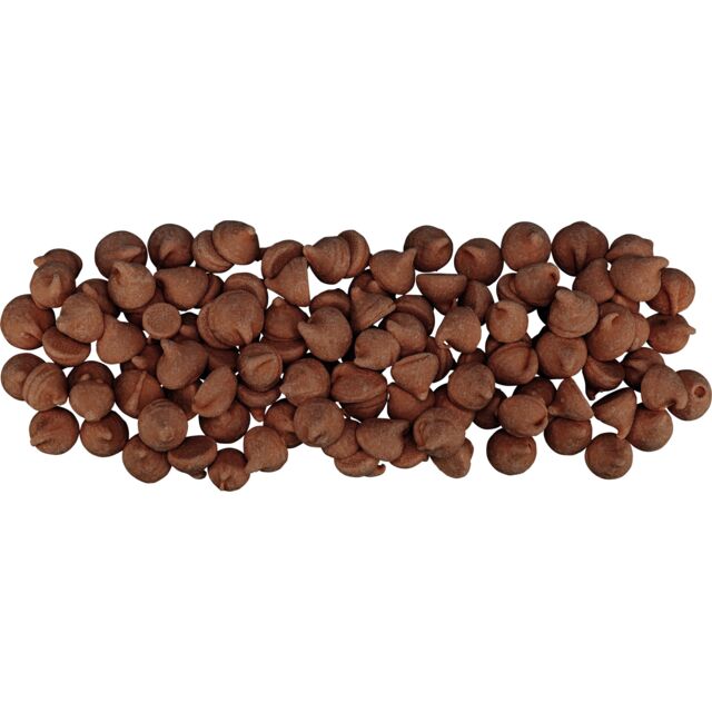 Trixie Choco Drops chocolate flavour dog treats, close up of the drops