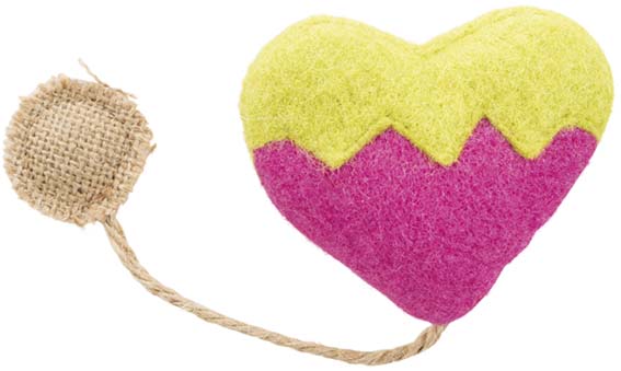heart cat toy with catnip