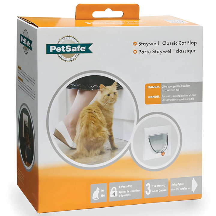 PetSafe Staywell Manual 4-Way Locking Classic Cat Flap, No Tunnel