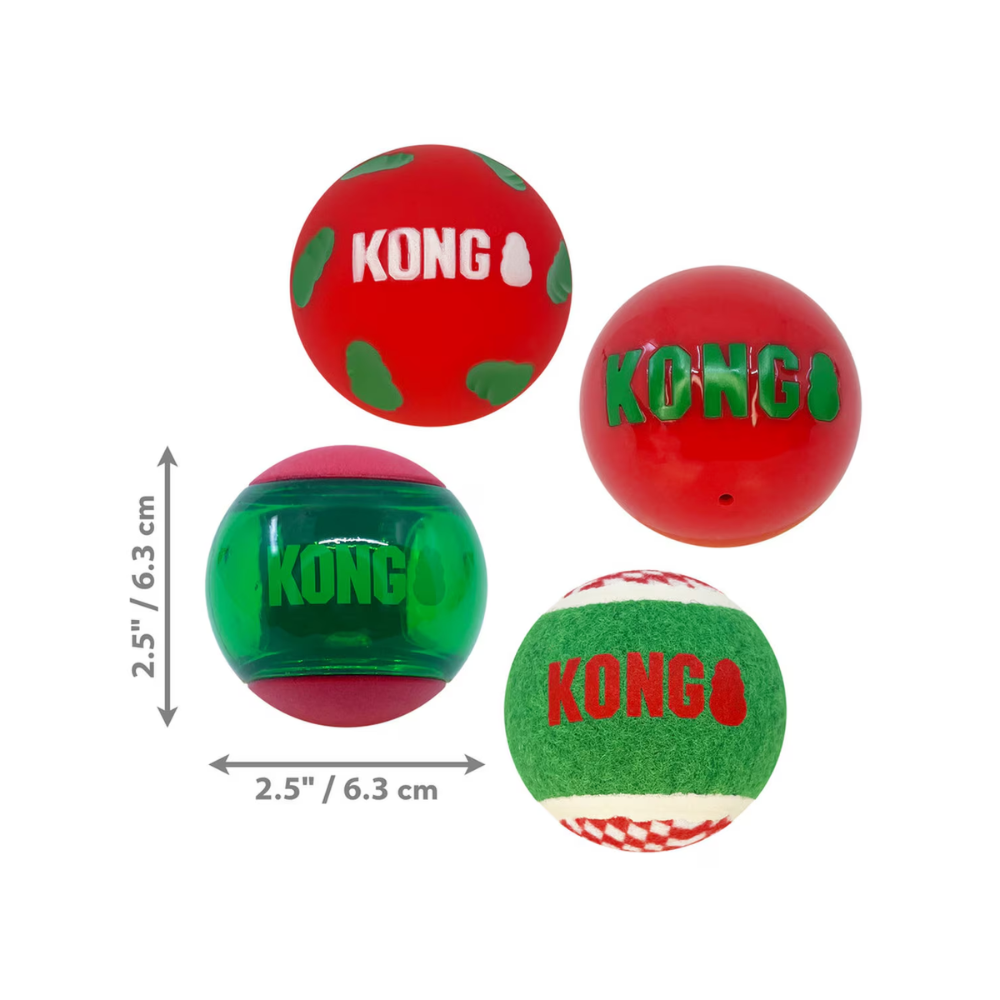 Kong Holiday Balls 4pk