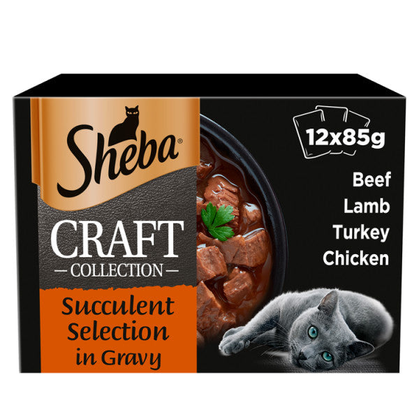 SHEBA Craft Cat Food Pouch Gravy Succulent 12X85g