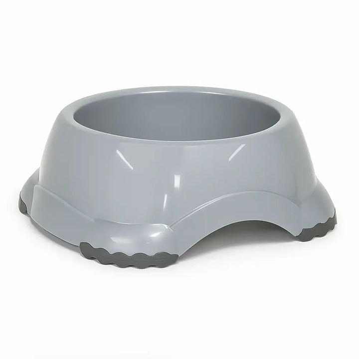 Gray non-slip pet bowl

