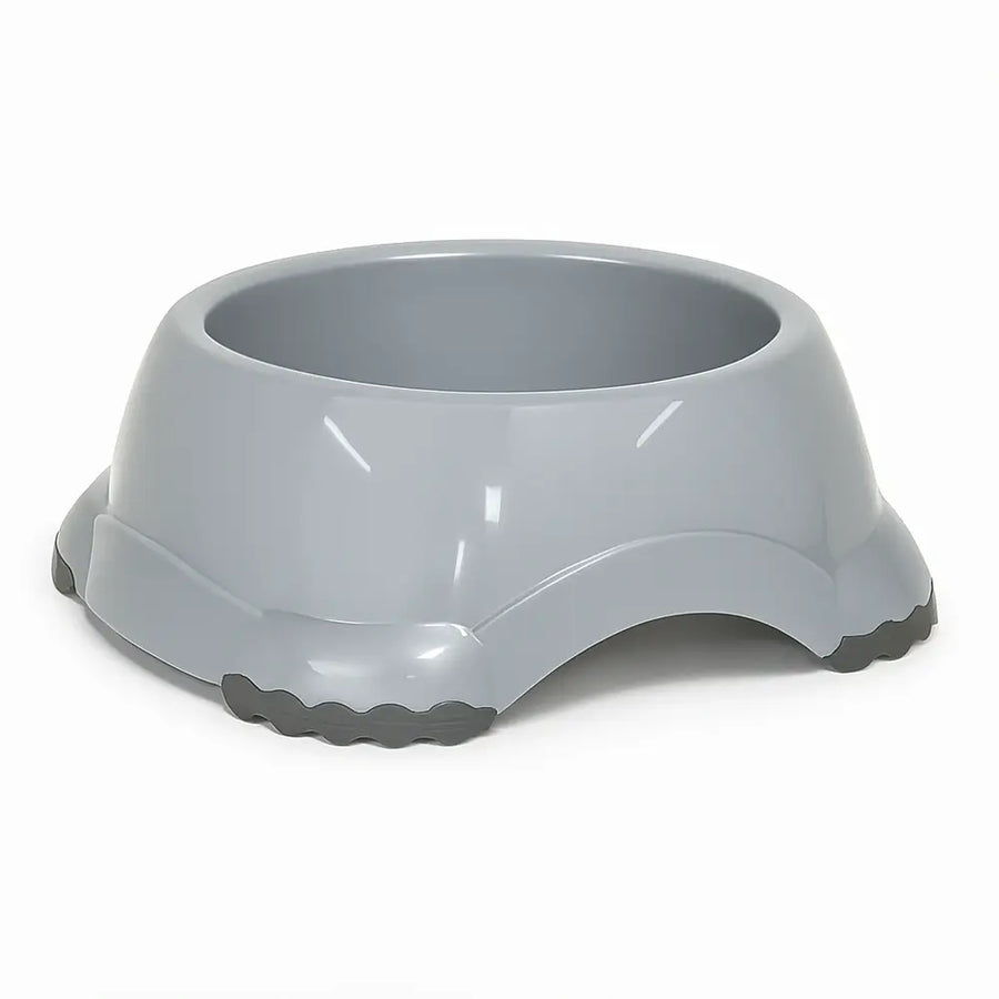 Gray non-slip pet bowl

