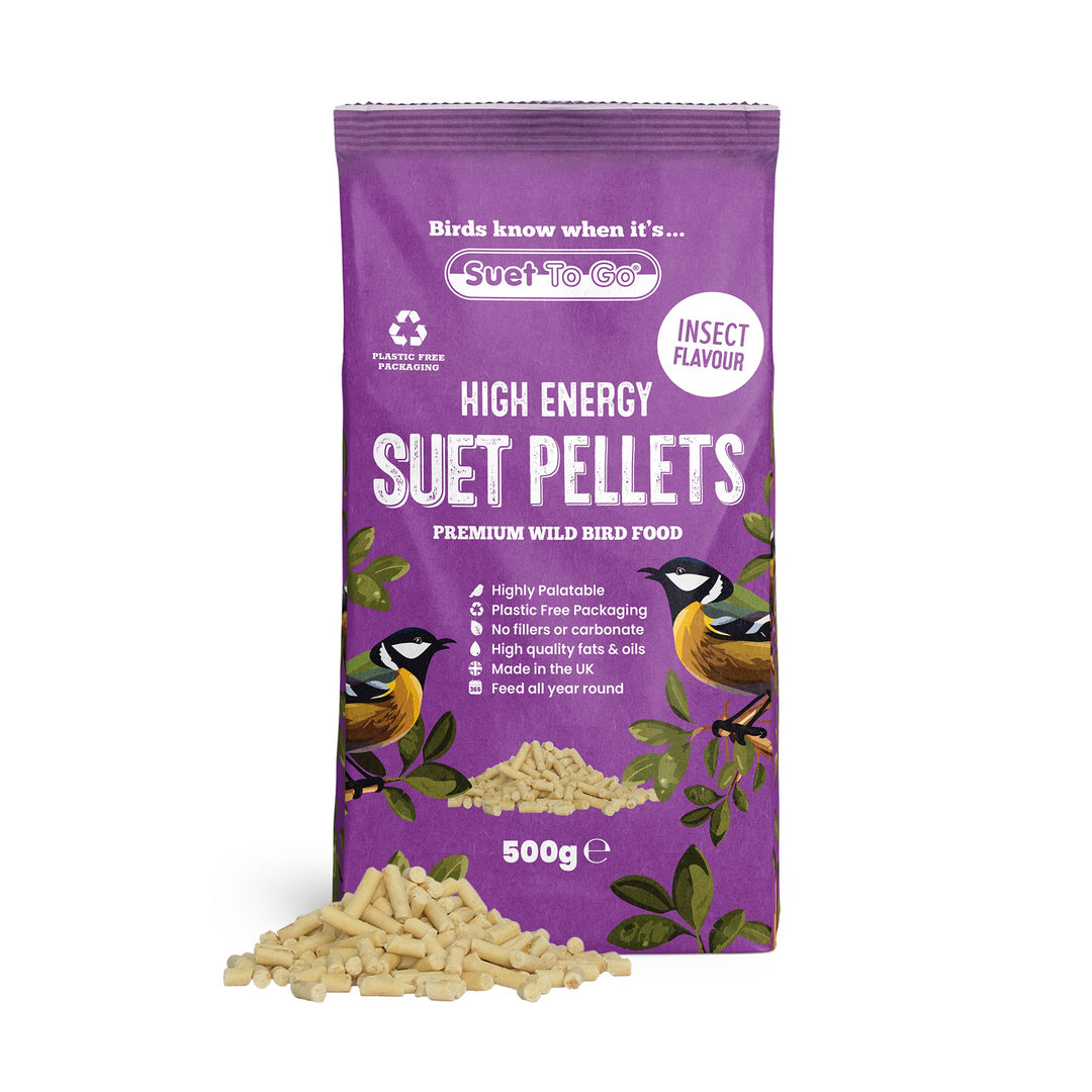 Suet To Go High Energy Suet Pellets Insect Flavour 500g plastic free pack with suet pellets