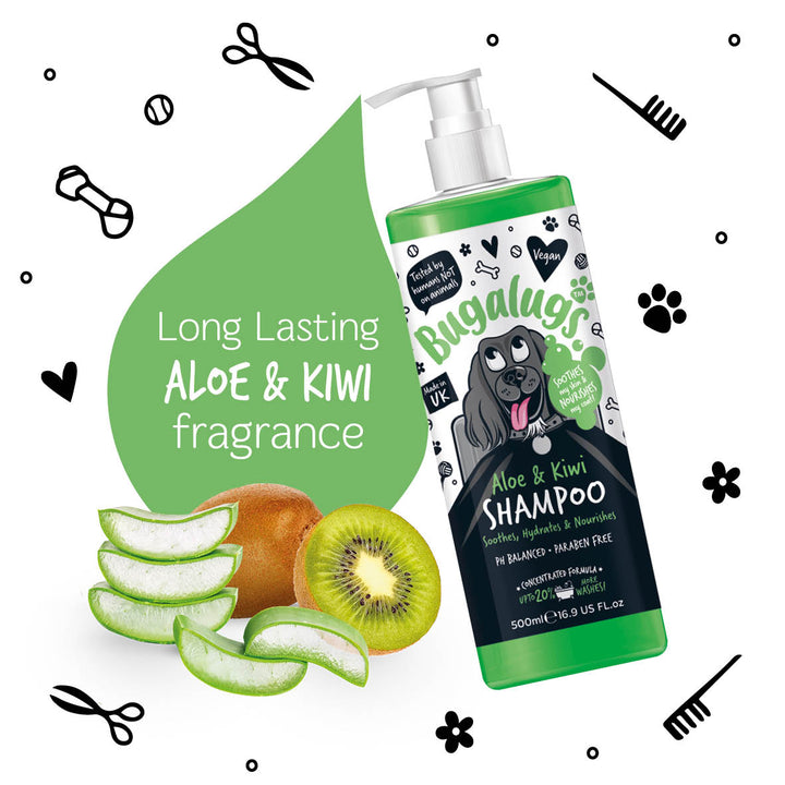 Bugalugs Aloe & Kiwi Dog Shampoo 500ml - PetWorld