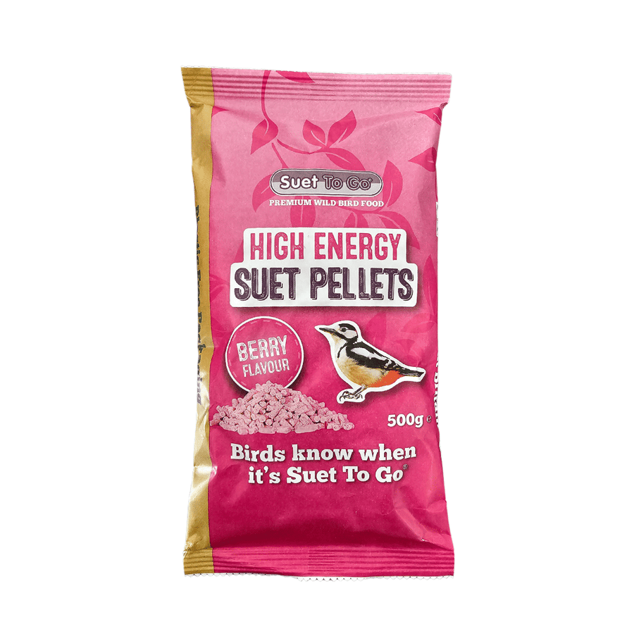 Suet Pellets for Wild Birds Berry Flavour 500g Pouch - PetWorld