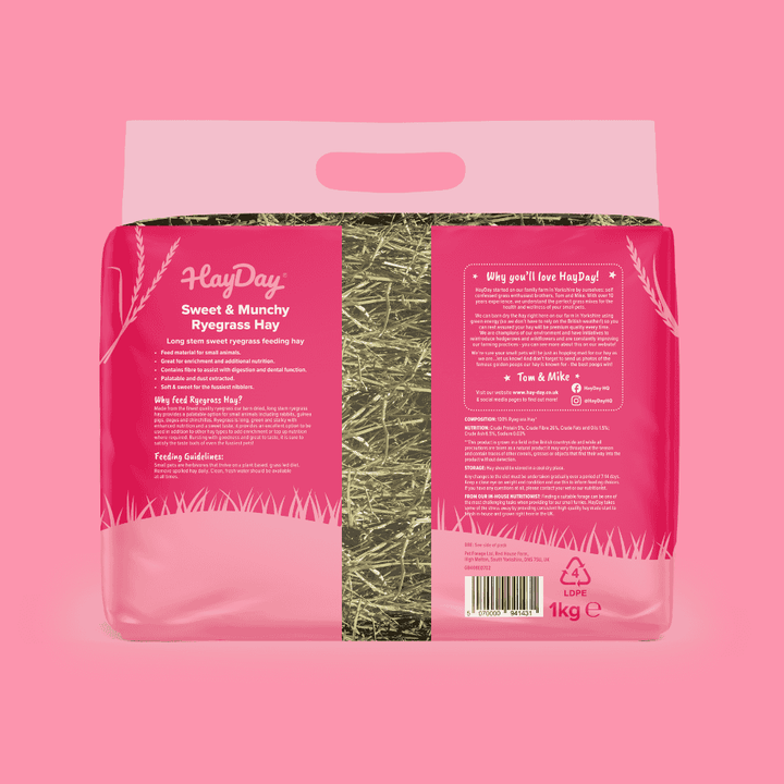 Sweet & Munchy Ryegrass Hay 1kg