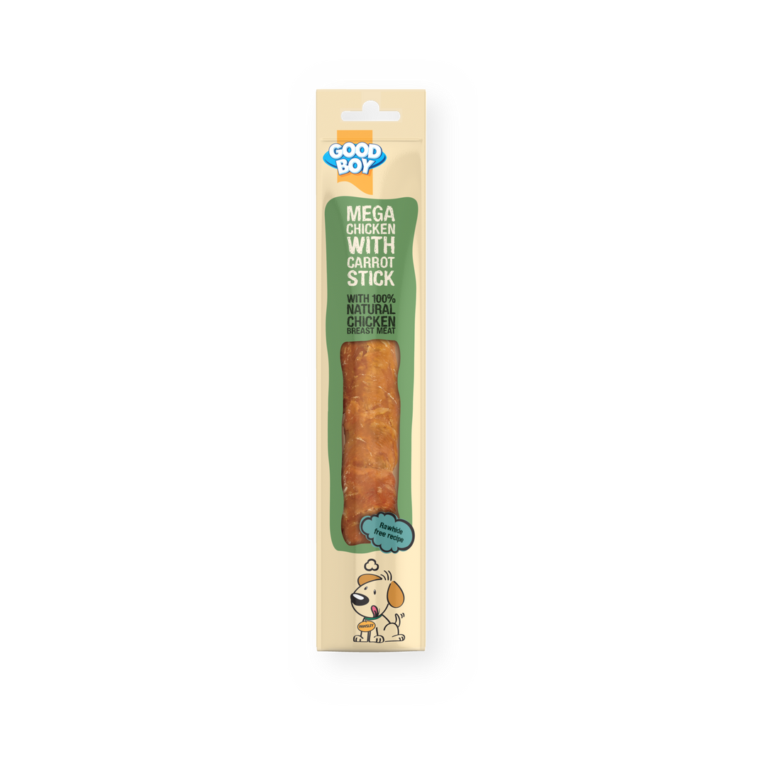 Good Boy Mega Chicken with Carrot Stick 100g, front of pack