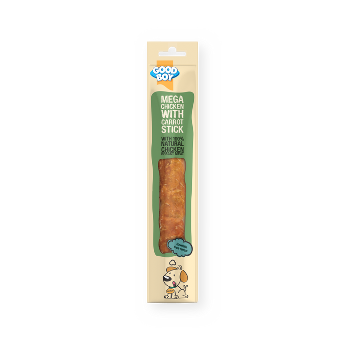 Good Boy Mega Chicken with Carrot Stick 100g, front of pack