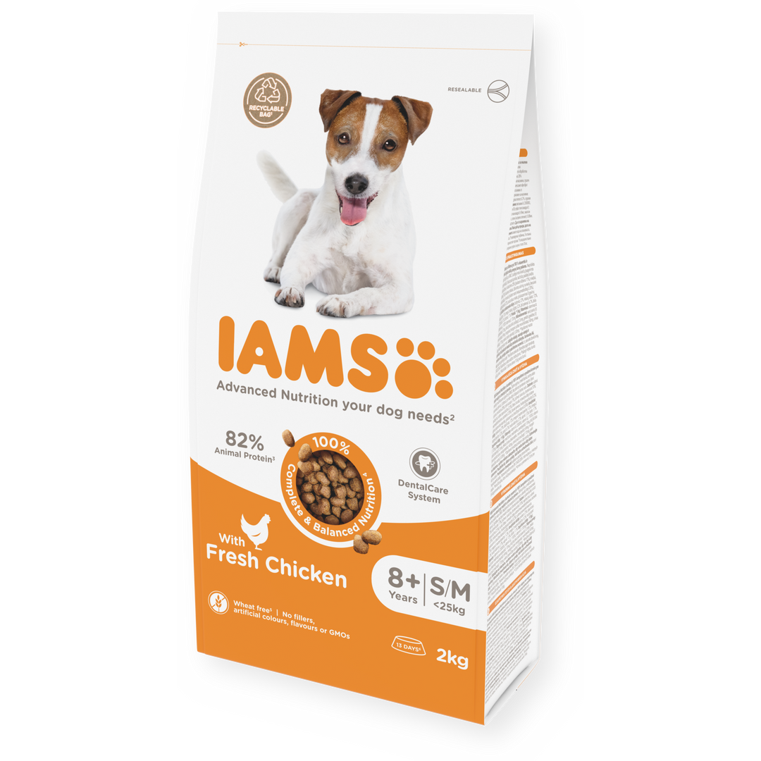IAMS Senior Small & Medium Breed Dog Food with Chicken 2kg