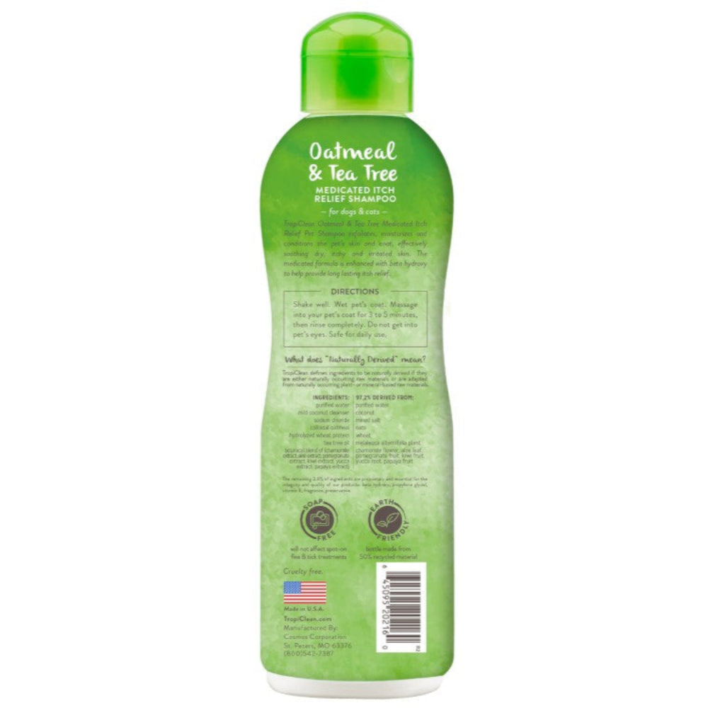 Tropiclean Oatmeal & Tree Medicated Shampoo 355ml