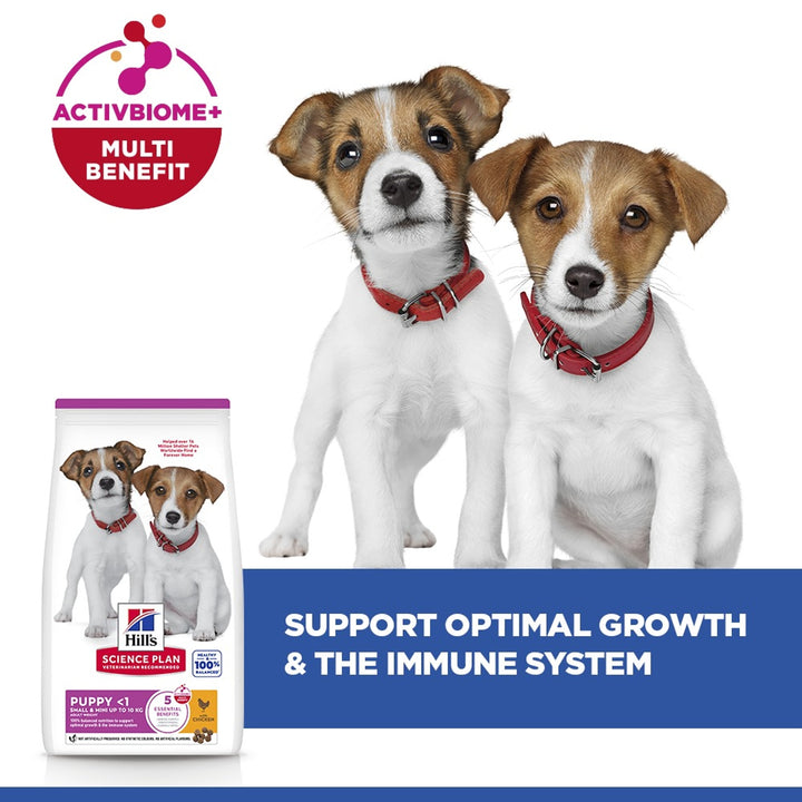 Hill's Science Plan Small & Mini Puppy with ActivBiome+ Multi Benefit to support optimal growth and the immune system