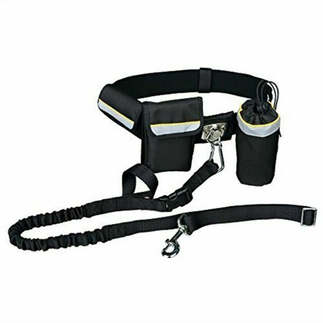 Trixie Hands Free Dog Lead Jogging Leash Black With Shock Absorber