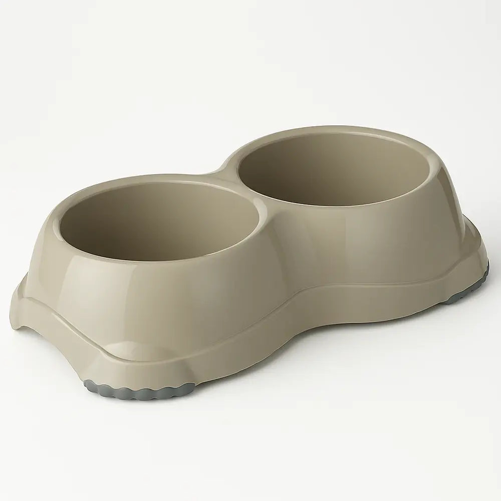 Non-slip dual bowl

