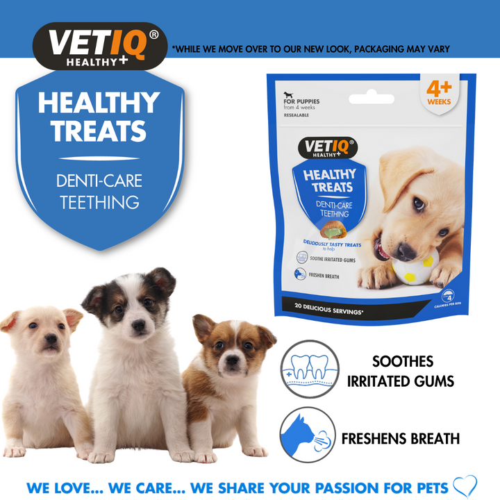VETIQ Healthy Treats Denti-Care Teething soothes irritated gums and freshens breath