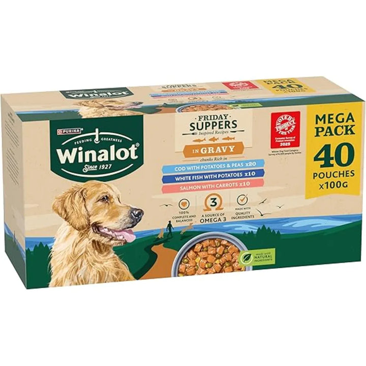 Winalot Friday Suppers Fish Wet Dog Food Mega Pack