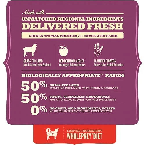 ACANA Singles Grass-Fed Lamb Dog Food bag – limited-ingredient, grain-free recipe with 50% lamb and 50% fruits and vegetables for sensitive dogs.