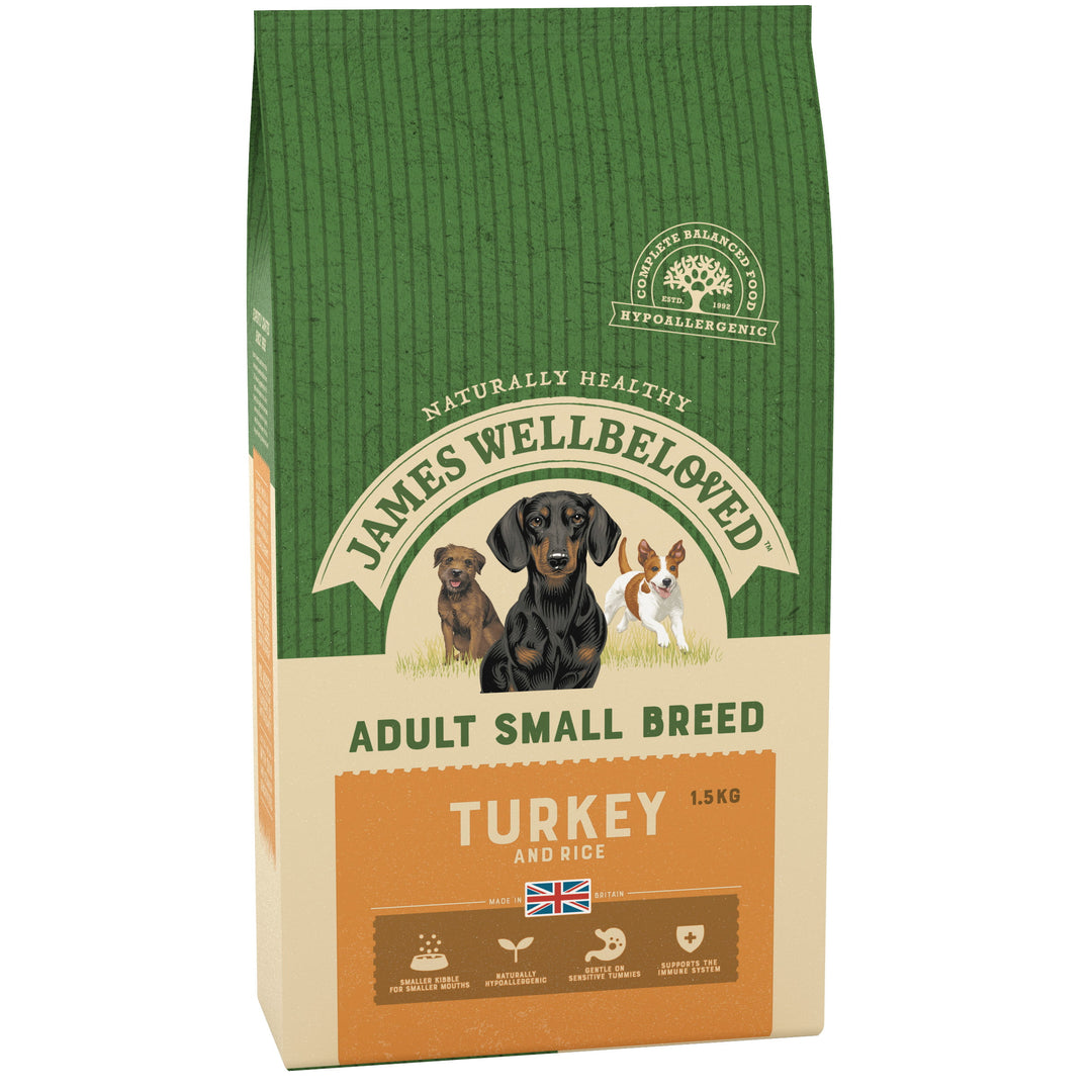 adult small breed turkey and rice 1.5kg