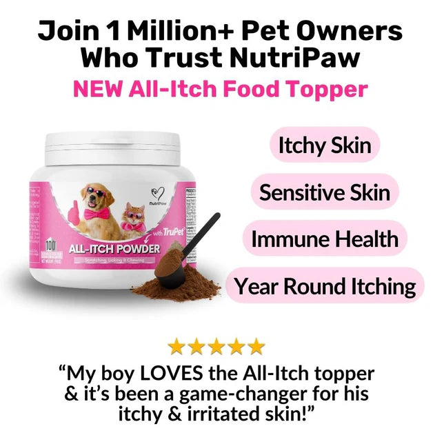 Nutripaw All-itch food topper for itchy, irritated & sensitive cats and dogs
