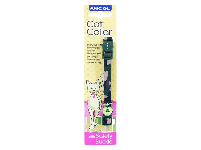 Camoflage Cat Collar Green (Size 3)