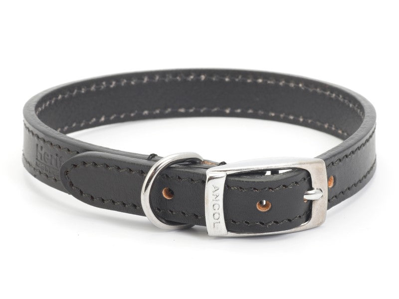 Ancol S4 Sewn Lined Dog Collar Black 18"
