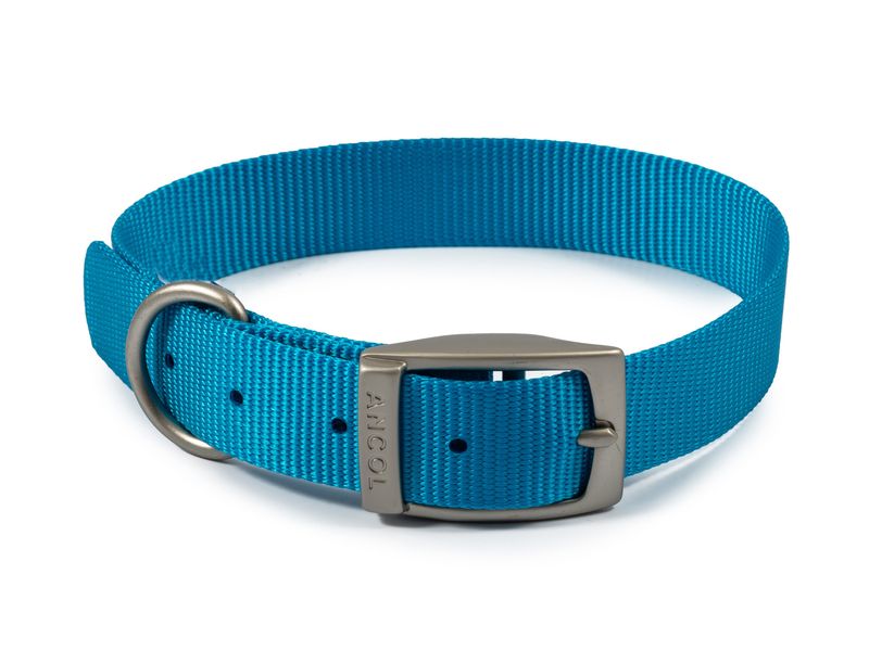 ancol viva nylon blue dog collar