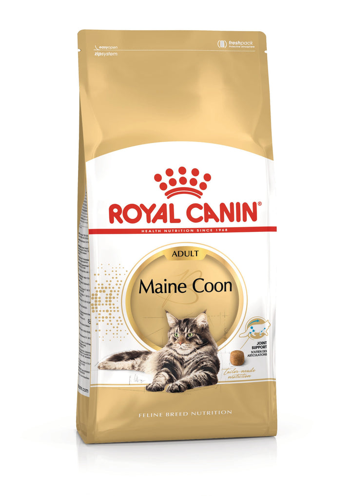 Royal Canin Maine Coon Adult dry cat food bag, front of pack