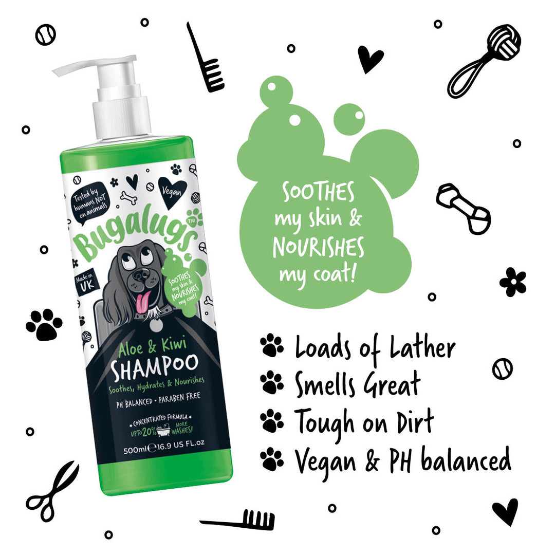 Bugalugs Aloe & Kiwi Dog Shampoo 500ml - PetWorld
