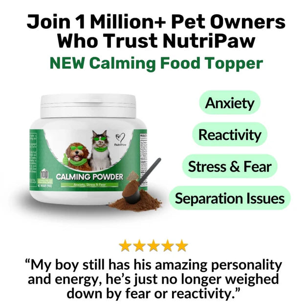 Nutripaw Calming meal topper for stress, anxiety & fear for cats and dogs