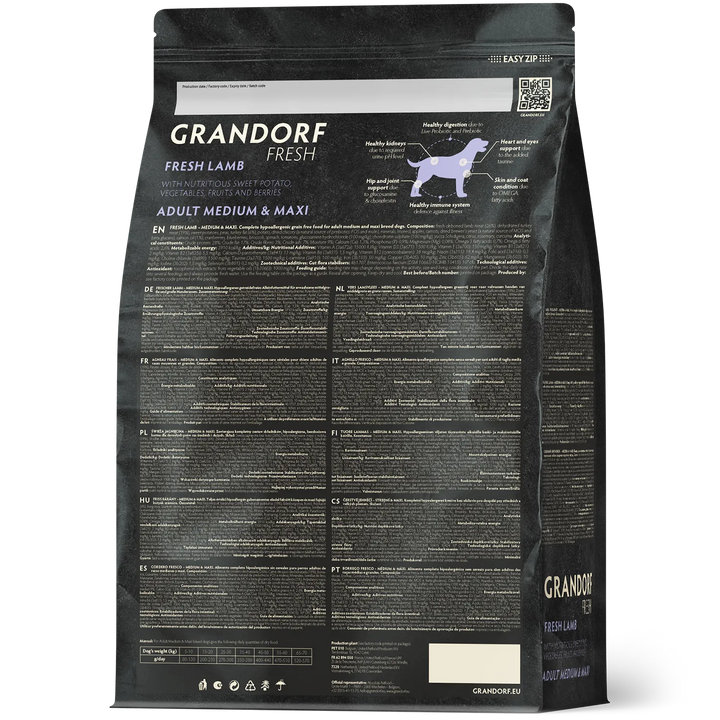 Grandorf Grain Free Lamb For Medium and Large Breeds