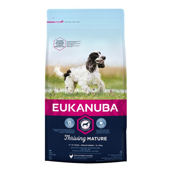 Eukanuba Mature & Senior Medium Breed Chicken Dog Food 2kg