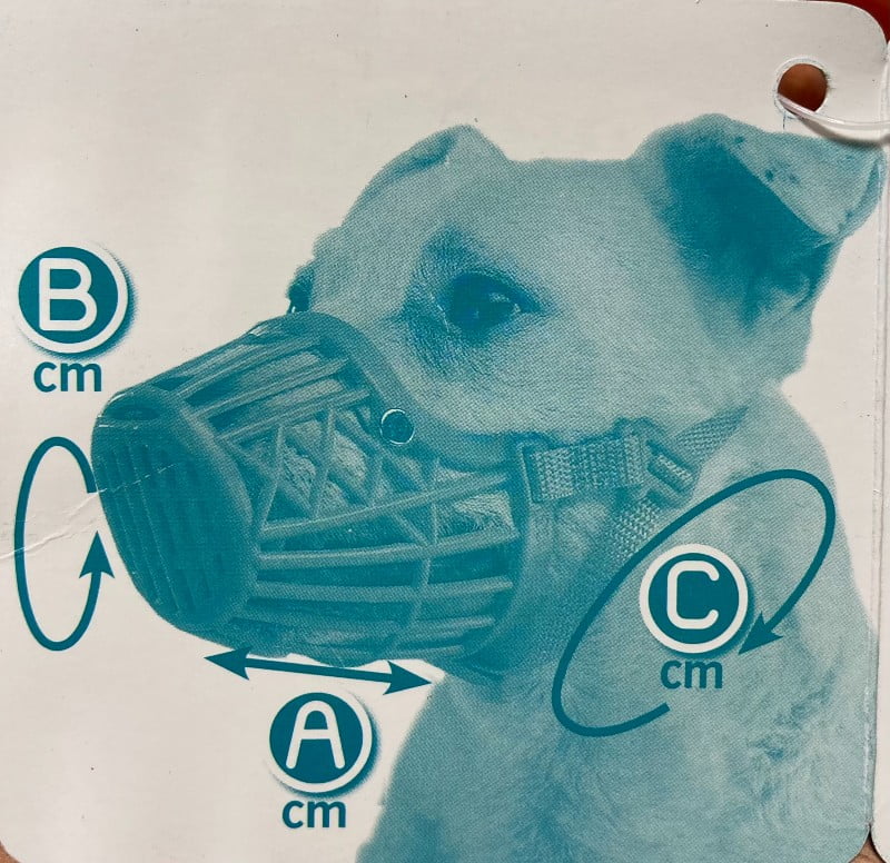 ferplast muzzle diagram