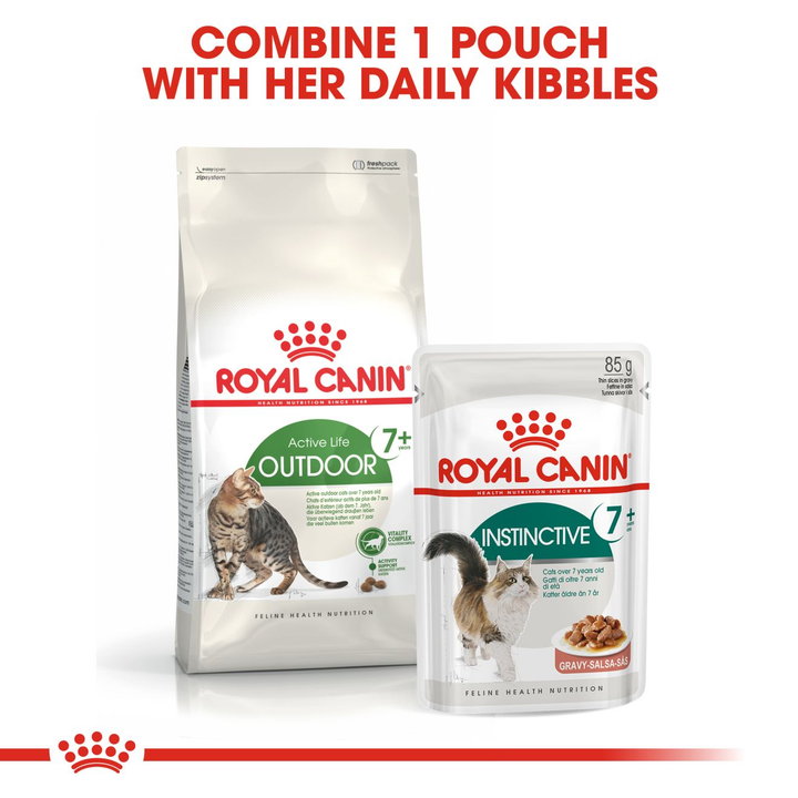 Royal Canin Outdoor 7+ combined with an Instinctive 7+ pouch
