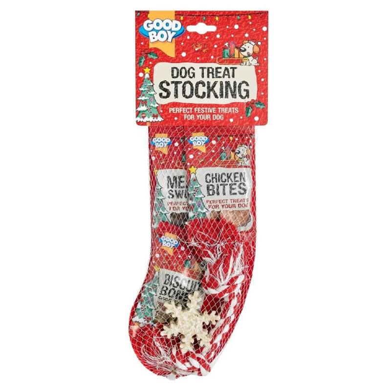 good boy dog treat stocking